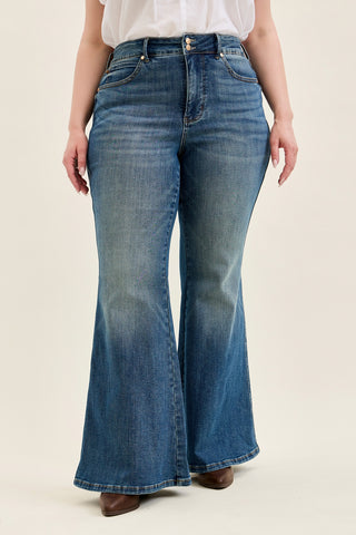 Jaqueline Flare With Double Button And Shield Pockets - PLUS