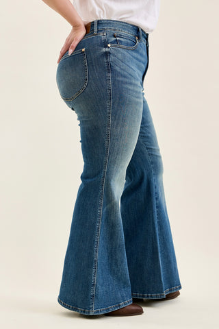 Jaqueline Flare With Double Button And Shield Pockets - PLUS