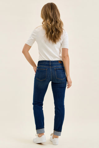 Kimberly Dark Wash Straight Fit Cuff