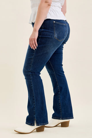 Daisy Slit-Hem Slim Bootcut - PLUS