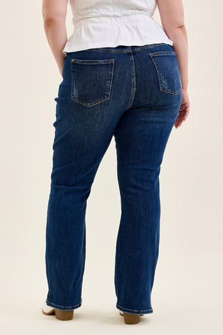 Daisy Slit-Hem Slim Bootcut - PLUS