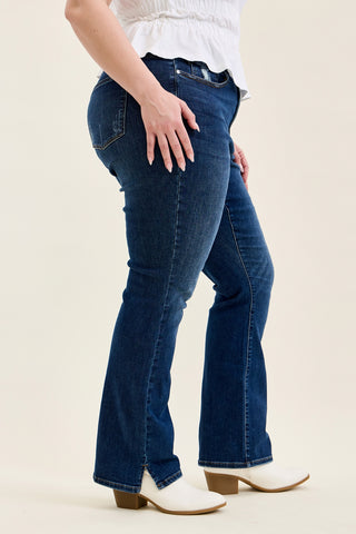 Daisy Slit-Hem Slim Bootcut - PLUS