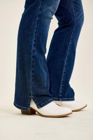 Daisy Slit-Hem Slim Bootcut - PLUS