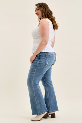 Daisy Vintage Bootcut With Destroy Hem - PLUS