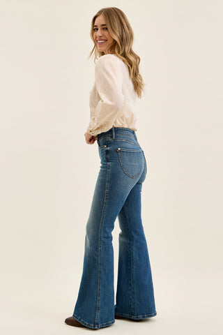 Jaqueline Flare With Double Button And Shield Pockets