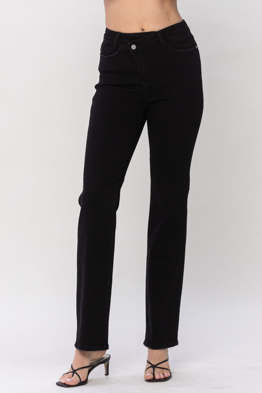 Paisley High Waist Criss Cross WB Straight - PLUS