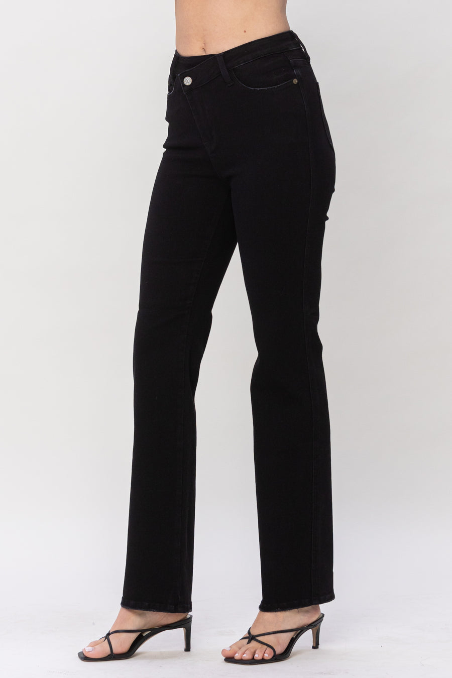 Paisley High Waist Criss Cross WB Straight - PLUS