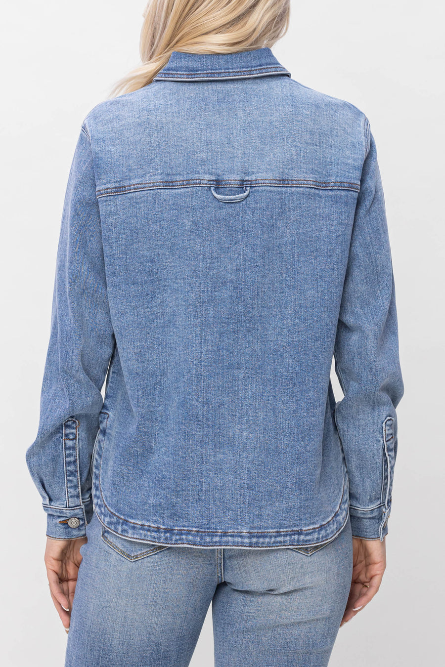 Piper Clean Wash Denim Shaket - PLUS