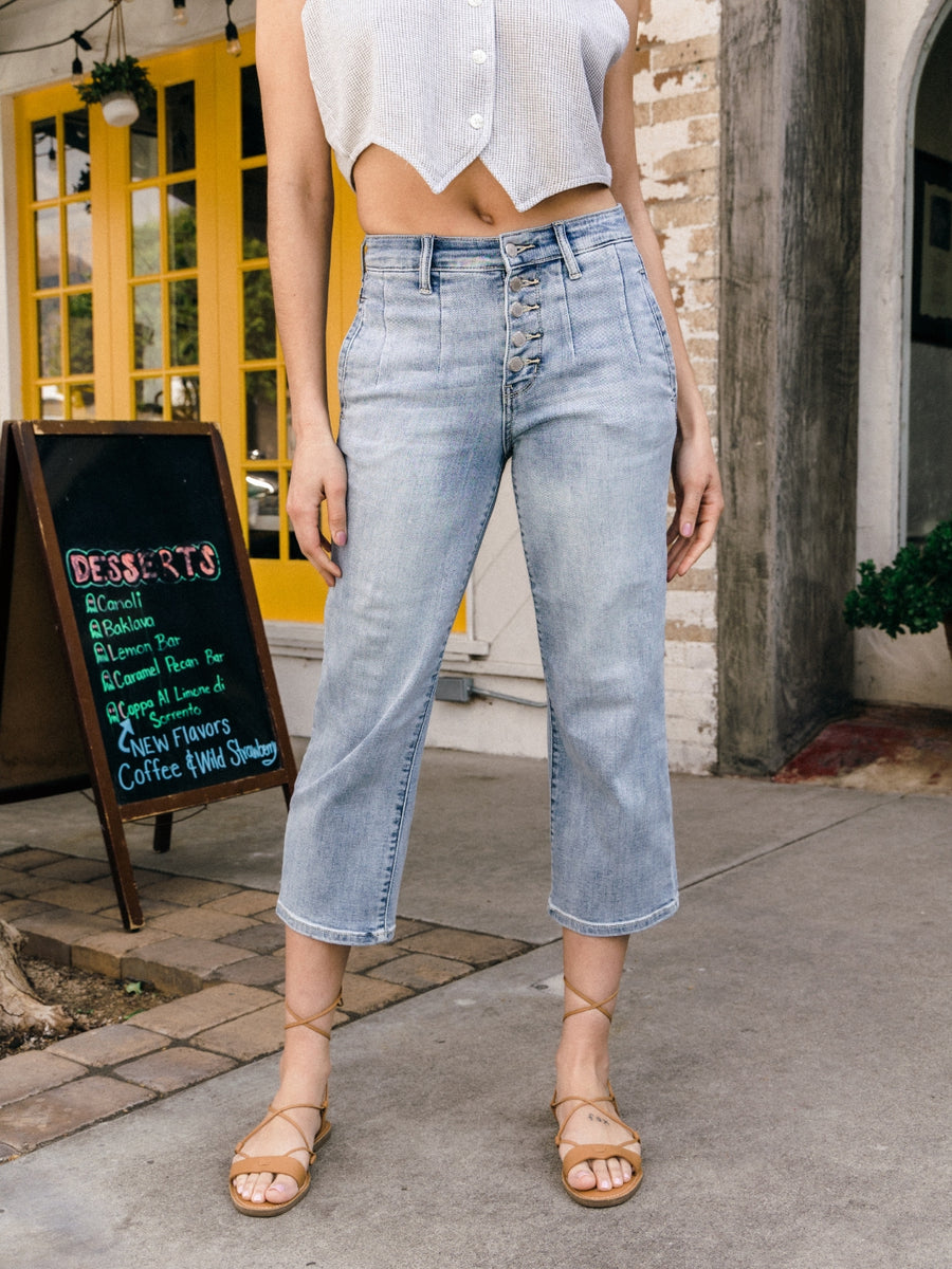 Laurel Vintage Wash Cropped Wide Leg