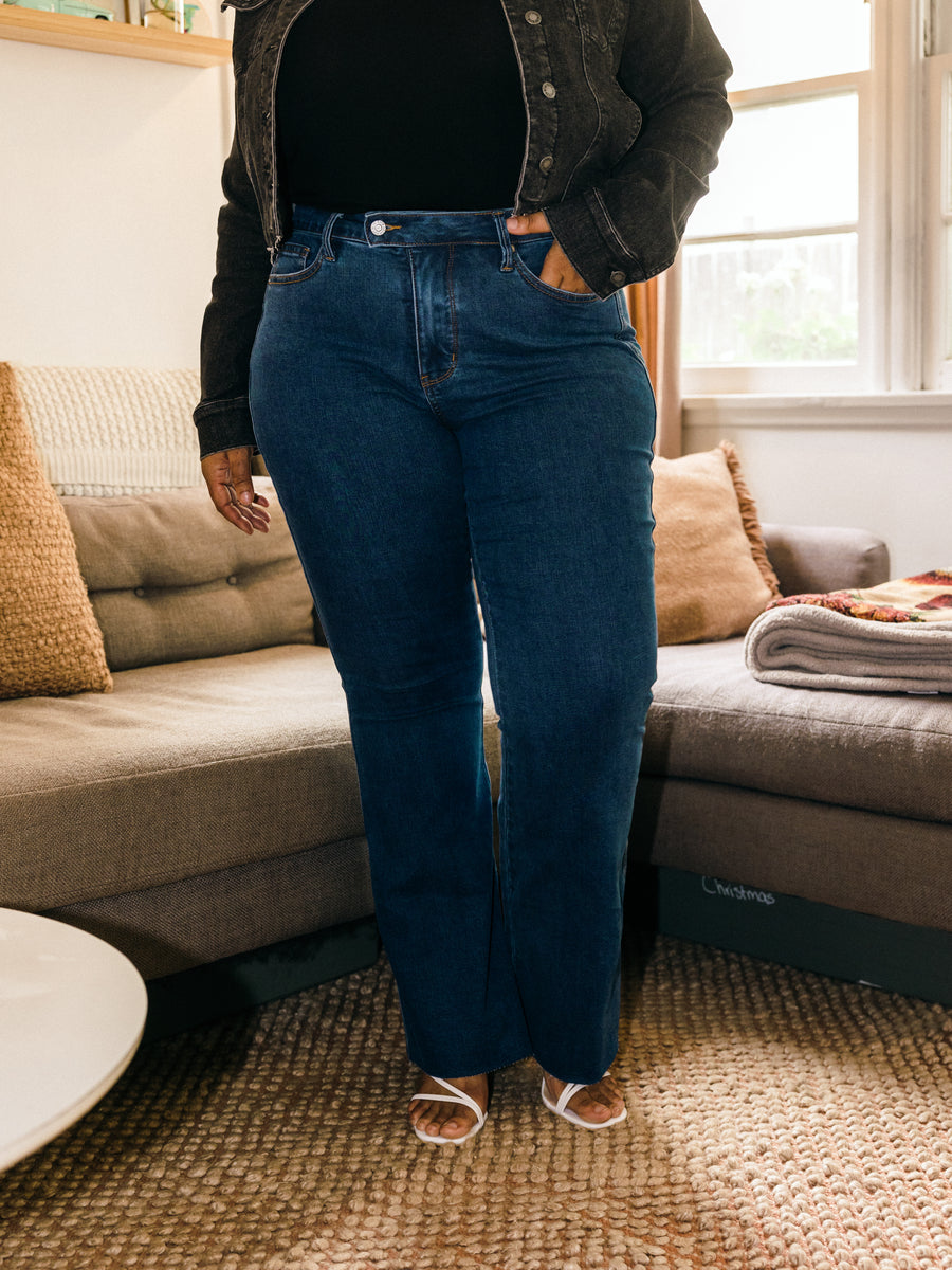 Zoe Cool Denim Tummy Control Flare - PLUS
