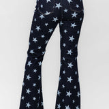 Lexy Rinse Wash Star Print Flare Jeans