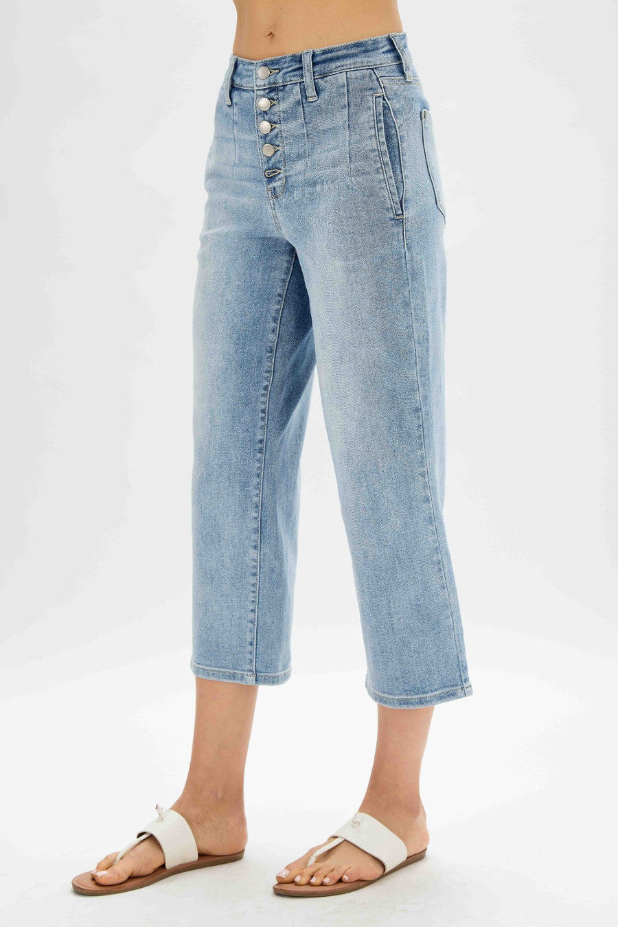 Laurel Vintage Wash Cropped Wide Leg