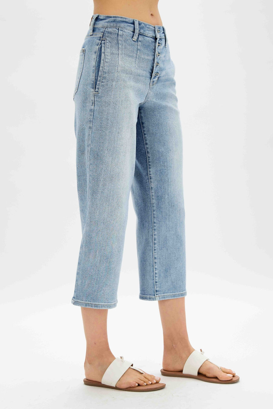 Laurel Vintage Wash Cropped Wide Leg
