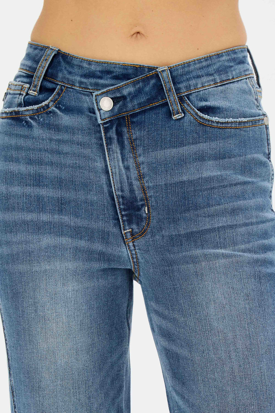 Wren High Waist Criss-Cross Dad Straight