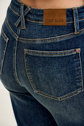 Lux Vintage Brushed Blue Wide Leg with Welt Pockets