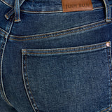 Lux Vintage Brushed Blue Wide Leg with Welt Pockets - PLUS