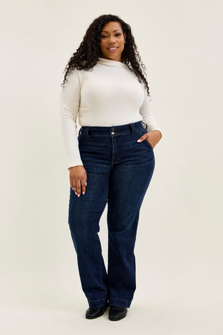 Penny Dark Indigo Trouser Wide Leg - PLUS