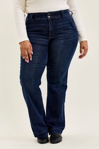 Penny Dark Indigo Trouser Wide Leg - PLUS