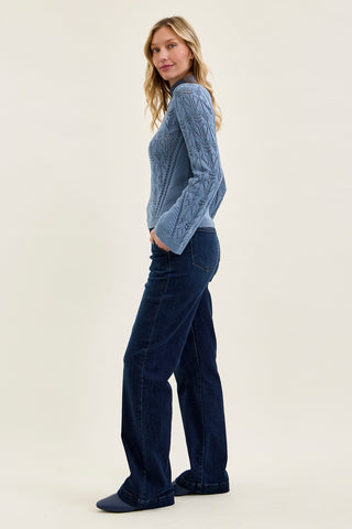 Penny Dark Indigo Trouser Wide Leg