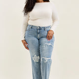Brenda Retro 90s Destructed Straight - PLUS