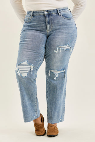 Brenda Retro 90s Destructed Straight - PLUS