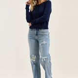 Brenda Retro 90s Destructed Straight