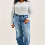 Lux Brushed Indigo Vintage Wide Leg - PLUS