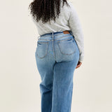 Lux Brushed Indigo Vintage Wide Leg - PLUS