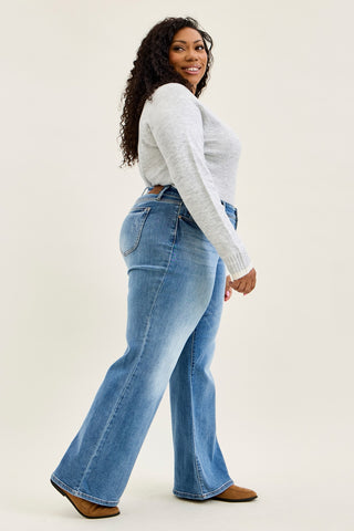 Lux Brushed Indigo Vintage Wide Leg - PLUS