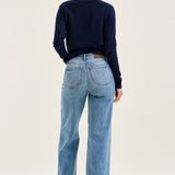 Lux Brushed Indigo Vintage Wide Leg