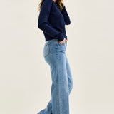 Lux Brushed Indigo Vintage Wide Leg