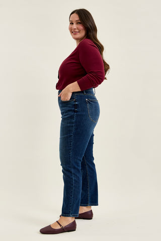 Lara High Rise Slim Fit With Shield Back Pockets - PLUS