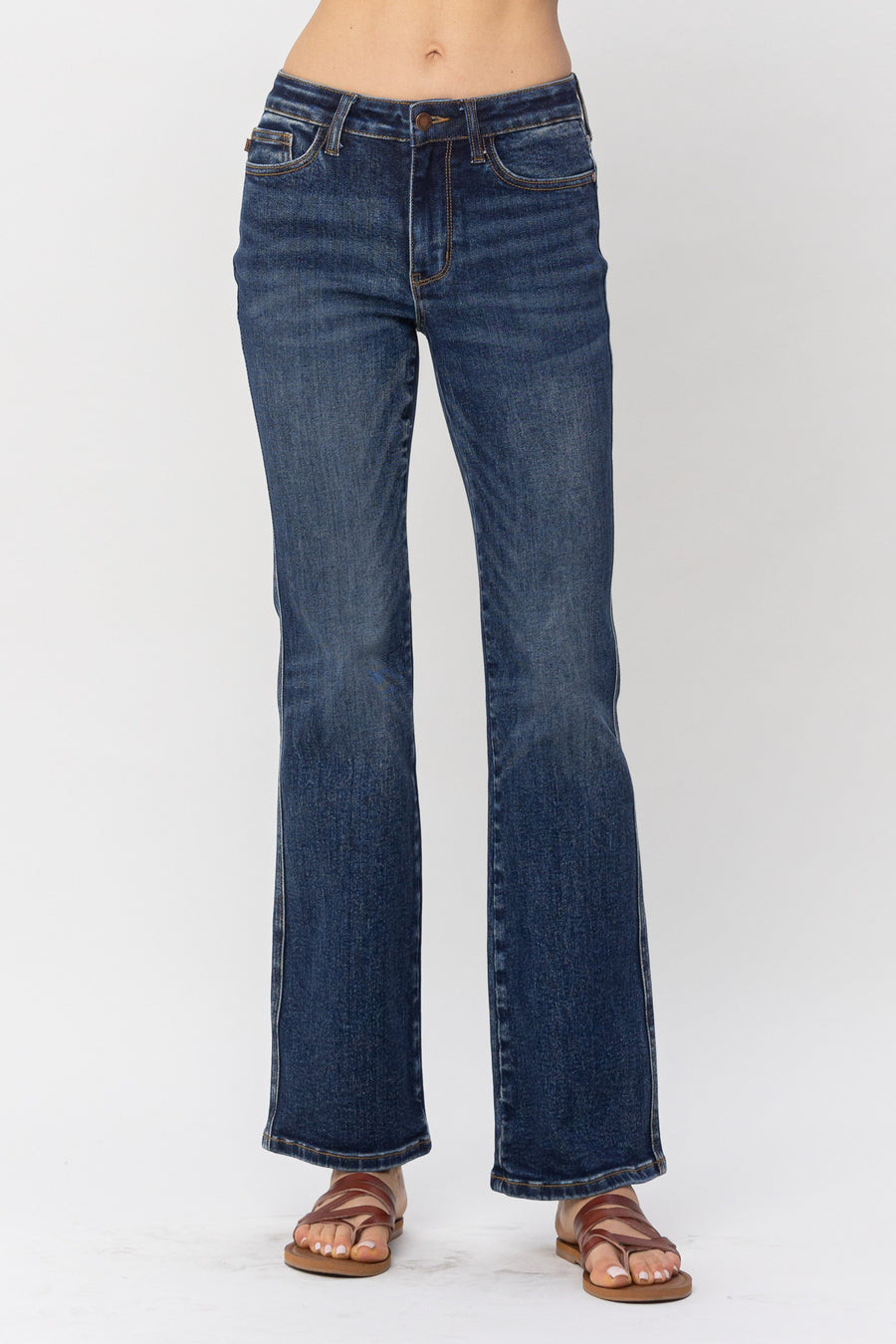 Caroline Mid-Rise Vintage Wash Rugged Bootcut - PLUS