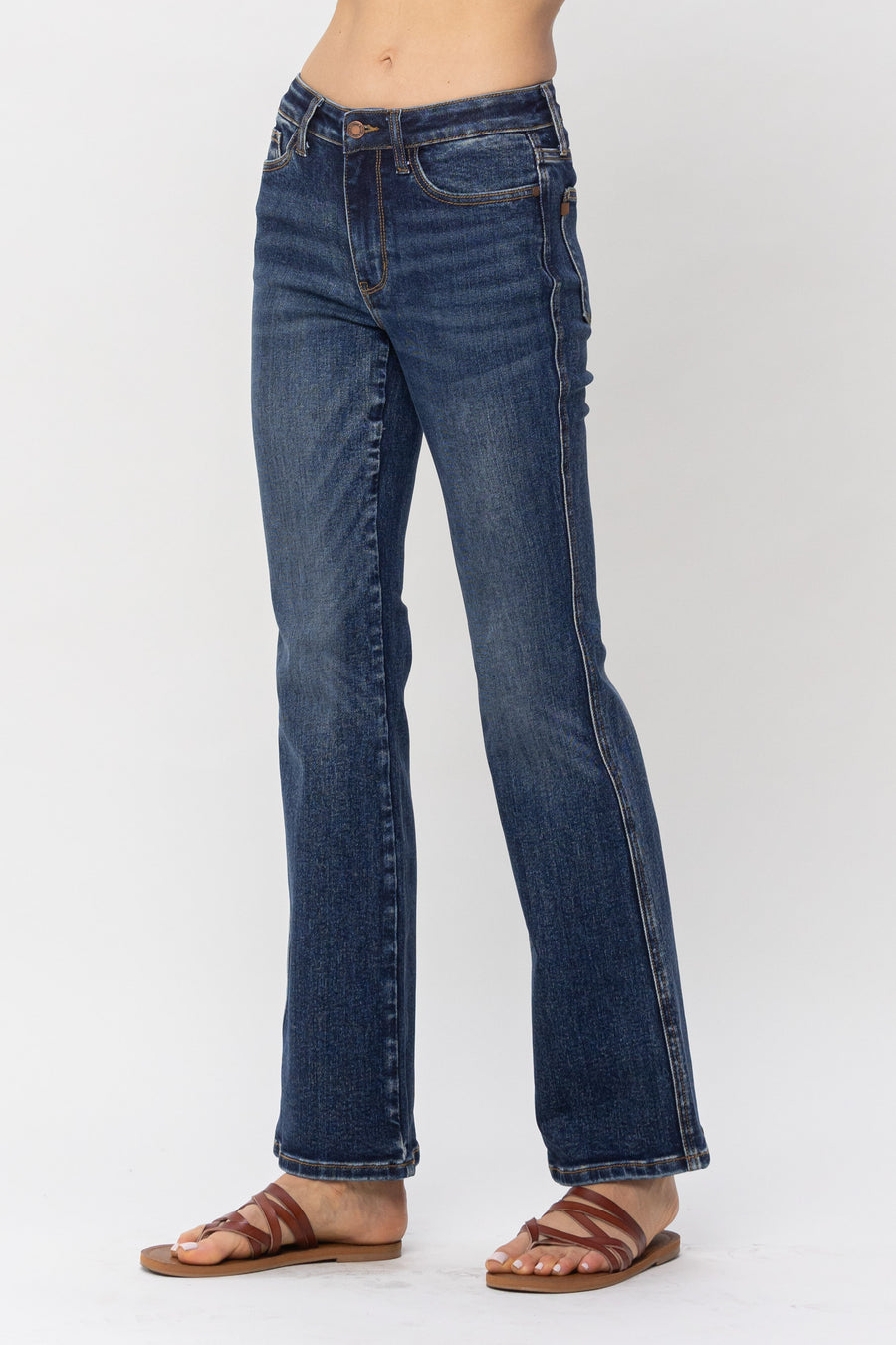 Caroline Mid-Rise Vintage Wash Rugged Bootcut - PLUS