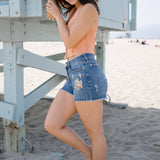 Jenah Printed Pocket Lining Shorts