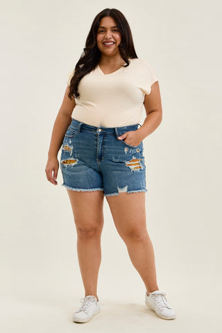 Maggie Printed Pocket Lining Shorts - PLUS