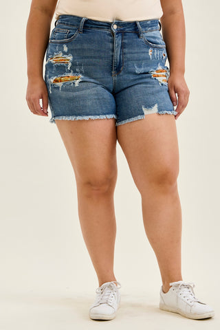 Maggie Printed Pocket Lining Shorts - PLUS