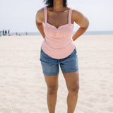 Bella Mid Rise Tummy Control Mid Length Shorts - PLUS