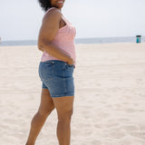 Bella Mid Rise Tummy Control Mid Length Shorts - PLUS