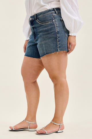 Maggie Rigid Magic Cutoff With Studded Details - PLUS