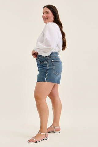 Maggie Rigid Magic Cutoff With Studded Details - PLUS