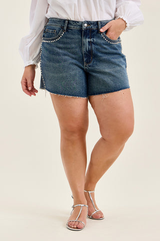 Maggie Rigid Magic Cutoff With Studded Details - PLUS