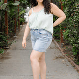 Rylie Mid Rise Vintage Wash Dad Shorts - PLUS