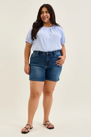 Daryl 2-Button Mid Length Dad Shorts - PLUS