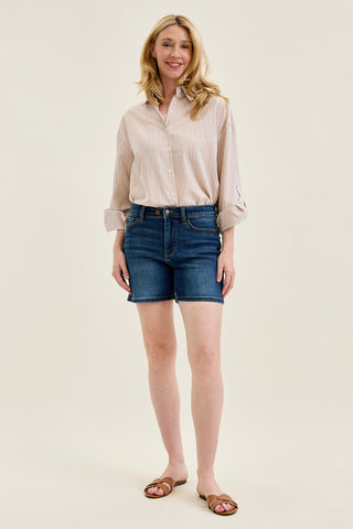 Daryl 2-Button Mid Length Dad Shorts