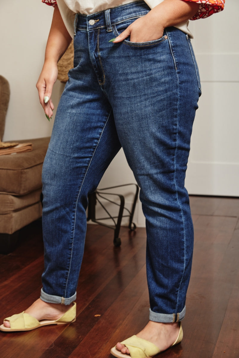 Addison Core Basic Cuffed Boyfriend - PLUS
