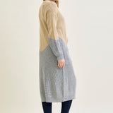 Long Duster Cardigan Beige Sweater