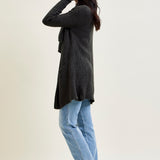 Drape Front Cardigan Grey Sweater