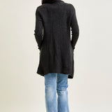 Drape Front Cardigan Grey Sweater