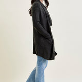 Drape Front Cardigan Grey Sweater